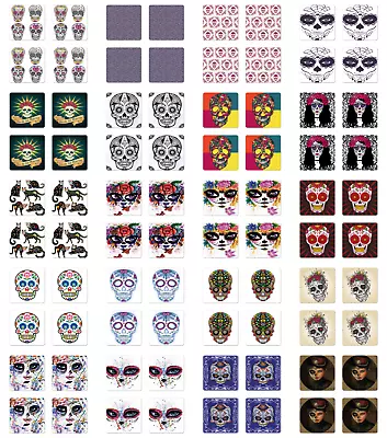 £19.63 • Buy Ambesonne Sugar Skull Coaster Set Of 4 Square Hardboard Gloss Coasters