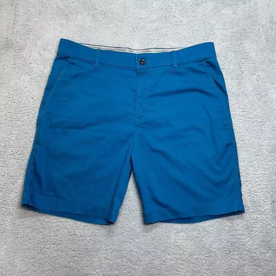 Nike Golf Shorts Mens Size 38 Teal Blue Chino Flat Front Preppy Stretch Dri Fit • $15.99