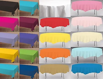£5.50 • Buy Paper Table Cloth Cloths Tablecovers, Round 82  , Oblong 54  X 108 ...23 Colours