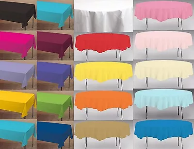 Paper Table Cloth Cloths Tablecovers Round 82   Oblong 54  X 108 ...23 Colours • £6.25