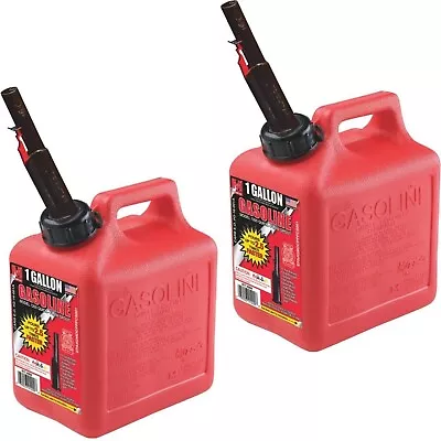2 Pack 1 Gallon Red Gas Can Container Midwes 1200 Gas Company -Made In USA • $34.50