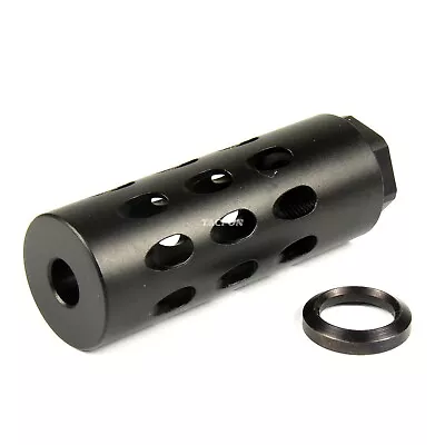 BLACK Aluminum Muzzle Brake Compensator 5/8x24 Thread For 308 + Washer • $19.85