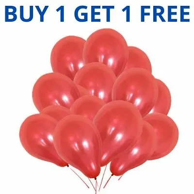 $2.46 • Buy 50 X Latex PLAIN Blue Red White BALOON Helium10  BALLOONS Party Birthday Wedding