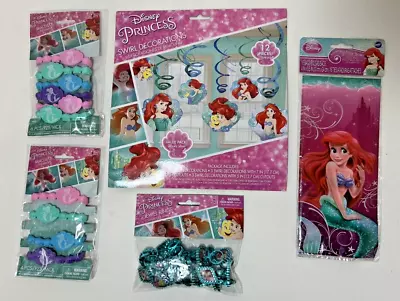 Little Mermaid Birthday Party Supplies Bracelets Rings Treat Bags Swirl Decorate • $19.99