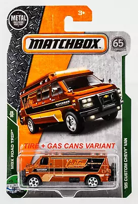 2018 Matchbox #102 '95 Custom Chevy® Van COPPER | TIRE + GAS CANS VARIANT | FSC • $3.49