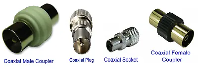 £1.99 • Buy RF Coaxial Fittings TV Aerial  Coaxial Plug, Socket Male And Female Socket 