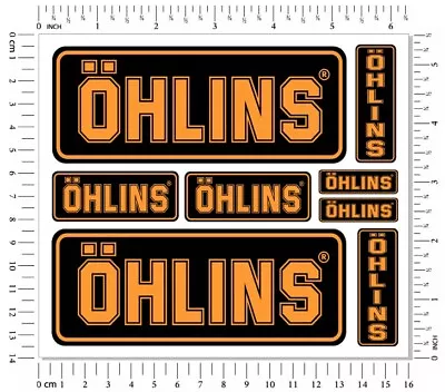 Ohlins Fork Shock Stickers Set Aprilia Ducati Kawasaki Graphics Laminated Decals • £7.99