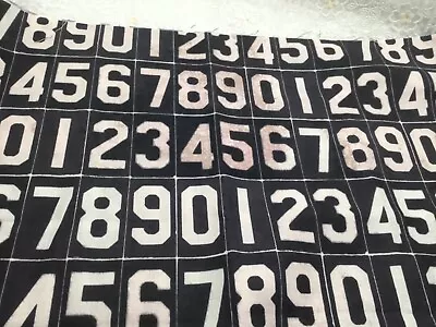 Tim Holtz Fabric Monochrome Numbers Charcoal Fat Quarter Junk Journal • £7.95