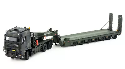 Tekno 84976 - DAF Military Tropco Pantser 6x4 Truck With 7 Axle Low Loader 1:50 • $589.95