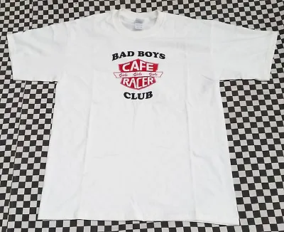 Cafe Racer - Mazda Rotary Night Club T-Shirt - Bad Boys Club - White Large • $9.75