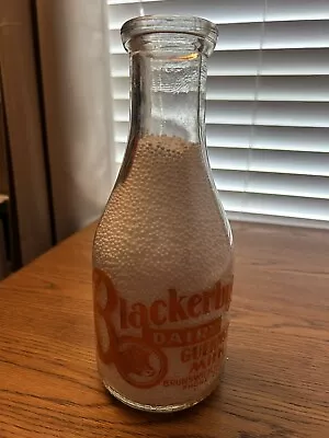 Blackerby’s Dairy Guernsy Milk Pyro Quart Bottle Brunswick GA  • $21.50