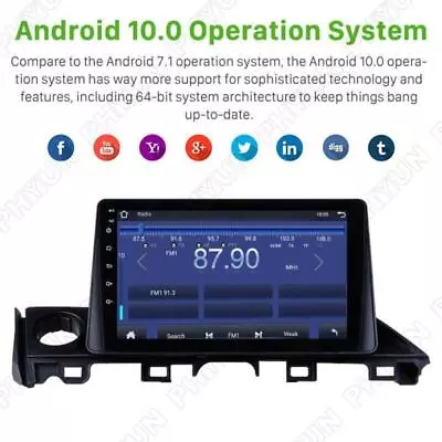 Head Unit Radio Player GPS FM For Mazda 6 Atenza 2017 LHD 9'' Android 10 1+16GB  • $221.91