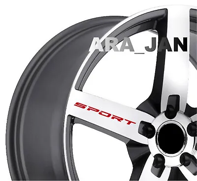 4 - SPORT Wheels Vinyl Decal Sticker Racing Car Rims Emblem Motorsport Logo • $15.26