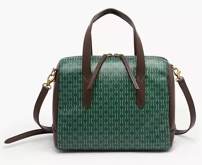 Fossil Sydney Satchel Hunter Green Crossbody Handbag SHB3030340 NWT $150 Retail • $79.99