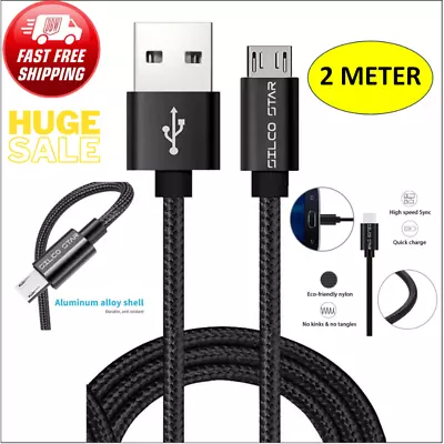 2M / Micro USB Data Charging Cable For Samsung Galaxy Tab A 10.1 (2016)T580 T585 • £3.29