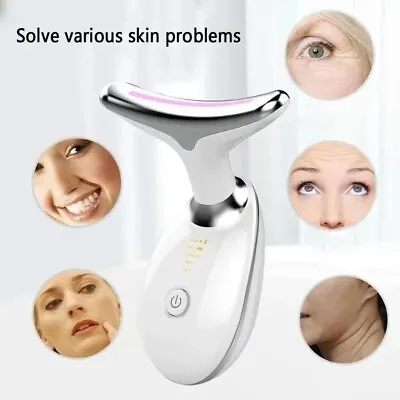 Neck Face Lifting Anti Aging Care Women Face Massager Electric Facial Beauty • £9.49