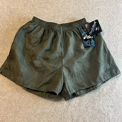 NWT Vintage Asics Running Swim Lined Shorts Made In USA Men's XL Green Coolmax • $39.99