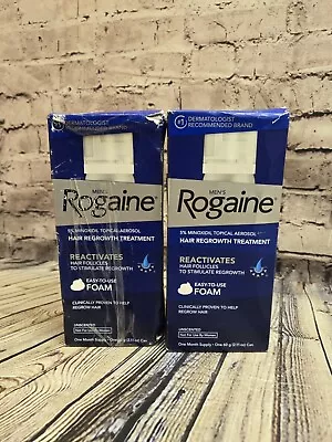 Lot 2-Rogaine For Men-  Hair Regrowth Treatment -Foam- 2 Month Supply- 6/24-9/24 • $29.99