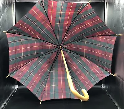 Vintage Ralph Lauren Polo Golf Umbrella Tartan Plaid 36  READ • $49.98