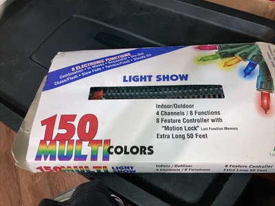 $24.95 • Buy Vintage Christmas Tree Lights 150 Trim A Home 8 Functions Multi Color *Works*