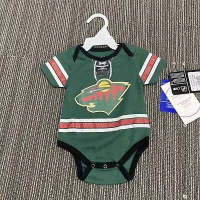 Minnesota Wild Bodysuit Infant 0-3 Mo Jersey Hockey Niederreiter #22 Green NWT • $5.79