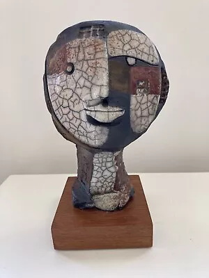 Doug DeLind Abstract Raku Studio Pottery Face Series MCM • £332.55