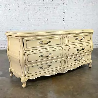 Prince Howard French Provincial Hollywood Regency Antique White Dresser Credenza • $1995