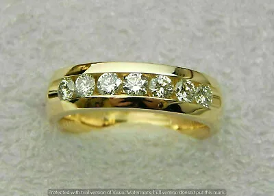 1.25Ct Round Cut Diamond Men's Engagement Wedding Band Ring 14k Yellow Gold Over • $98.99