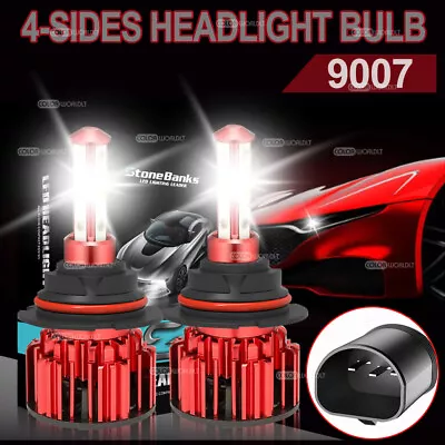 2x 9007/HB5 LED Headlight Bulbs Kit 6500K White High Low Beam Light Super Bright • $11.99