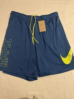 Nike Shorts DR8796-476 Dri-Fit Flex Volt Athletic Shorts Blue/neon Green Sz XL • $34.99