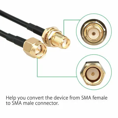 £3.50 • Buy 1m To 5m SMA Male To Female Coaxial Extension Cable Antenna Wi-F Router UK Sell