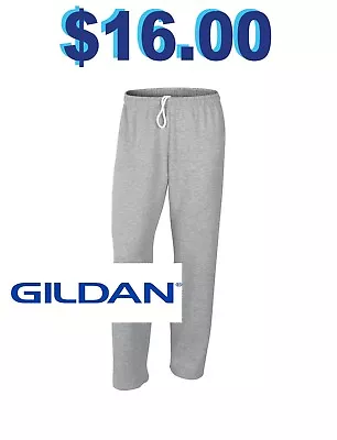 Gildan Sweatpants Open Bottom - (Gray) • $16