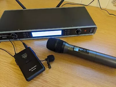 Citronic RU210 Dual UHF Wireless Microphone System With Handheld & BP Lapel Mic • £99