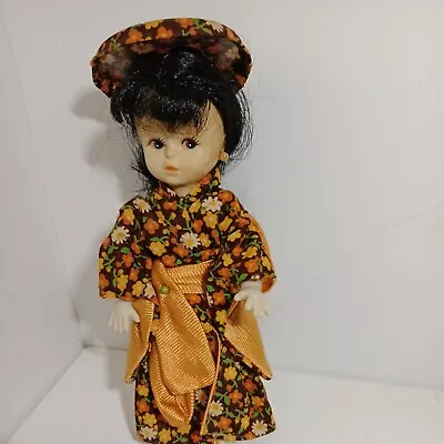 Vintage Japanese Plastic Doll Wearing A Kimono • $15