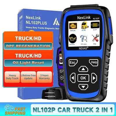 NL102P HD Diesel Heavy Duty Truck DPF Regen Oil Reset Diagnostic Scanner Tool • $166.99