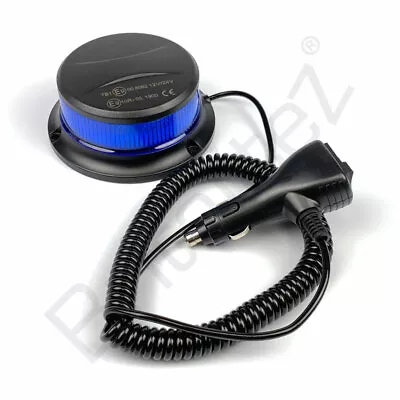 LED Micro Beacon (ECE R65 R10) Low Profile Magnetic Blue 12V/24V Strobe • £27.99