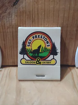 Vintage MATCHBOOK: Sgt. PRESTON'S SALOON & EATERY Mpls.  MN  MB117 • $3.99