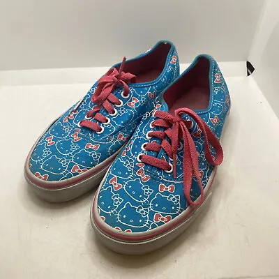 Vans X Hello Kitty Skateboard Shoes Size Women’s 8.5 Mens 7 US Teal & Pink  • $39.99