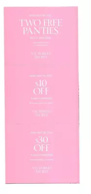 Victoria’s Secret Cou Pons 2 FreePanties $10 Off $40 $30 Off $100 Exp 5/26/24 • $9.99