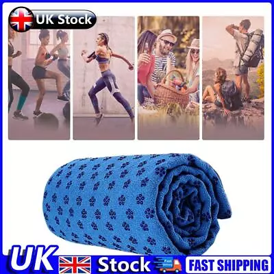 Pilates Towel Foldable Yoga Blankets Breathable For Outdoor Sport (Blue) UK • £12.59