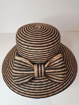 Vintage St Michael Marks & Spencer Natural Straw Hat Audrey Hepburn - One Size  • £26.95