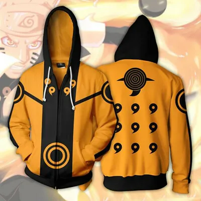 $39.99 • Buy Narutos Hoodies Jacket Coat Cosplay Hoodie Zip Up Sweatshirt 3D Printing Costume