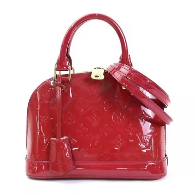 Auth LOUIS VUITTON Monogram Vernis Alma BB Handbag Crossbody Bag - E56445i • $837