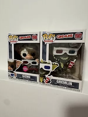 Funko Pop Vinyl!!! 2 Set Gremlins - #1146 Gizmo (Flocked) & #1147 Gremlin • $75