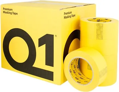 Q1 - 2 Inch Premium Automotive Yellow Masking Tape - Case Of 20 Rolls • $114.95