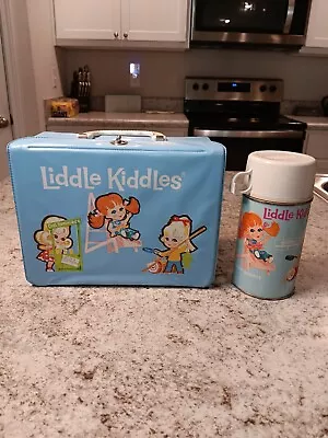 1968 Little Kiddles Vinyl Lunch Box & Thermos * Vintage * Lunchbox Pail Kit RARE • $99.99