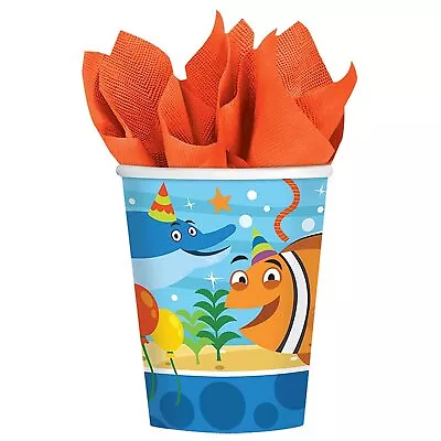 $9.18 • Buy Ocean Buddies Sea Life Animals Water Luau Birthday Party 9 Oz. Paper Cups