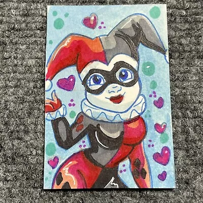 Harley Quinn Art Card ACEO Color Sketch By  Mary Bellamy Zorilita DC Comics • $76.41