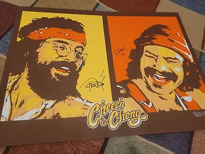 Billy Perkins Cheech And Chong Autographed Poster Hand Signed 18x24 • £90