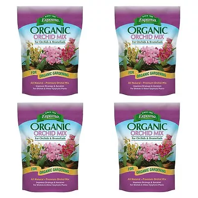 Espoma (#OR4) Organic Orchid Potting Mix 4 Quart Bag 4 Pack • $32.23